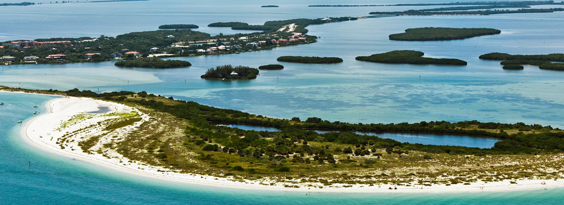 Aerial view of Tierra Verde and Fort de Soto