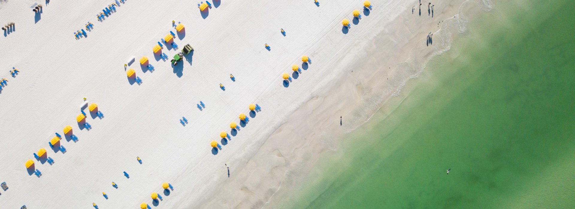 An overhead shot of St. Pete Beach from a drone March 2021