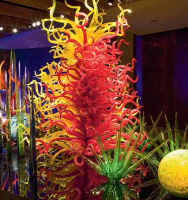 Chihuly Collection sculpture that resembles a garden.