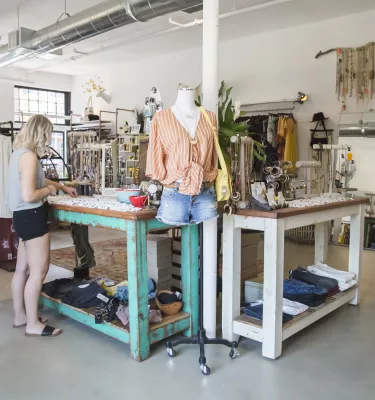 A woman in a shopping store on Central Avenue in St. Pete