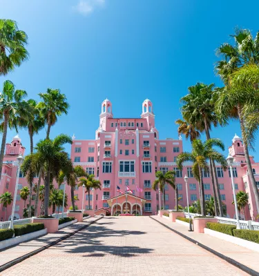 An exterior shot of the Don CeSar Hotel