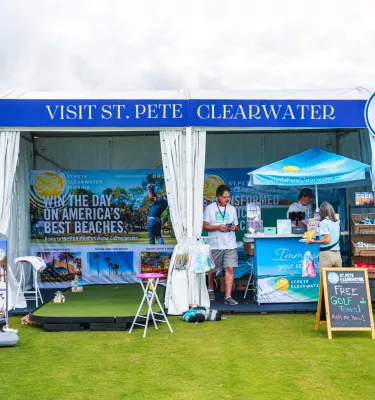 The Visit St. Pete/Clearwater booth at the Pelican LPGA