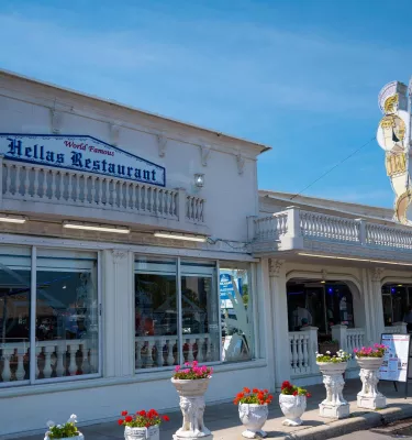 Exterior of Hellas Restaurant