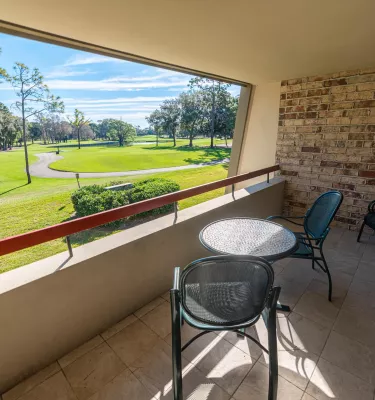 Balcony at Innisbrook overlooking golf course