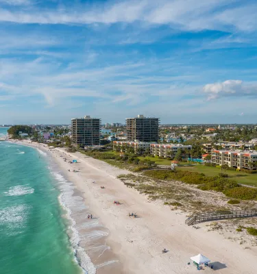 drone beach shot