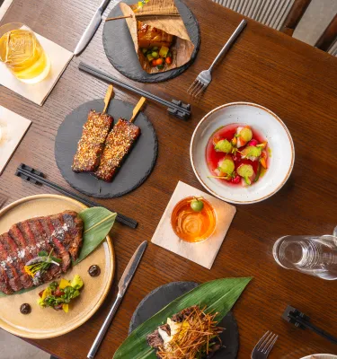 food on a table