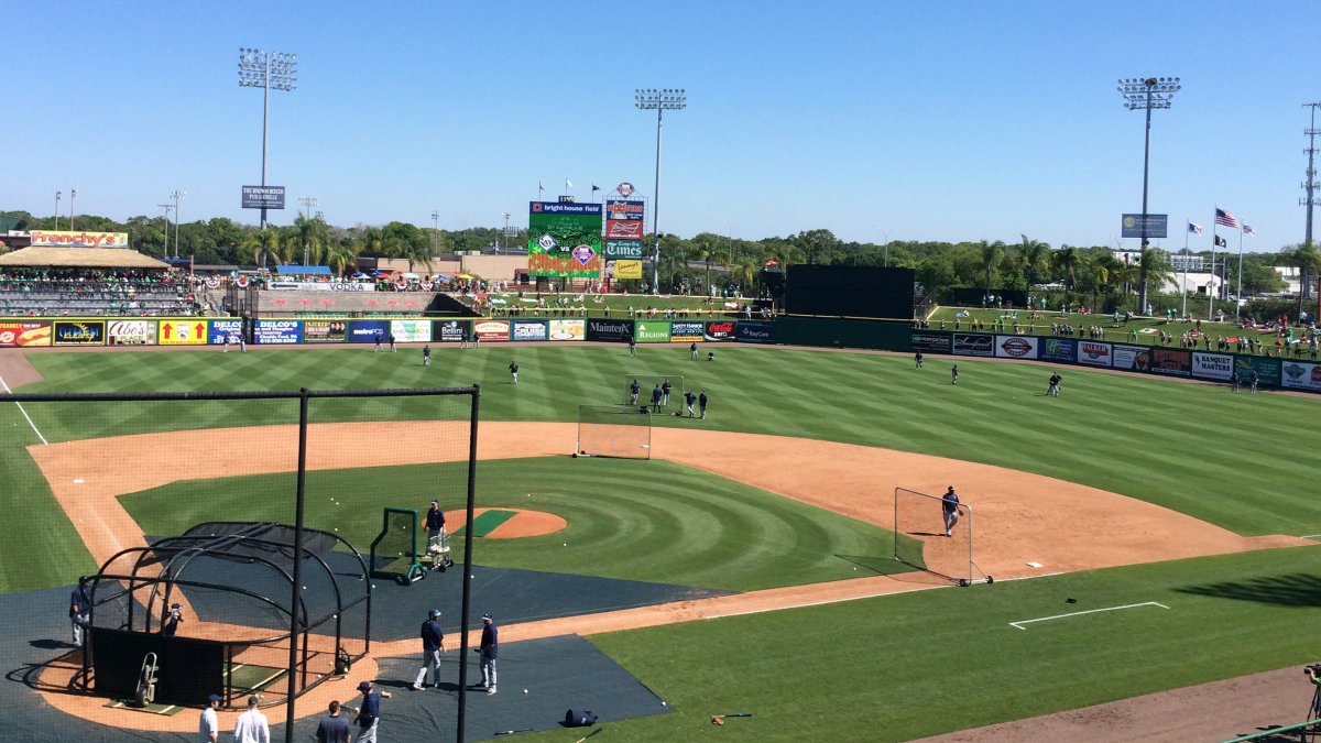 An overhead show of the Philadelphia Phillies' Spring Training field in Clearwater.