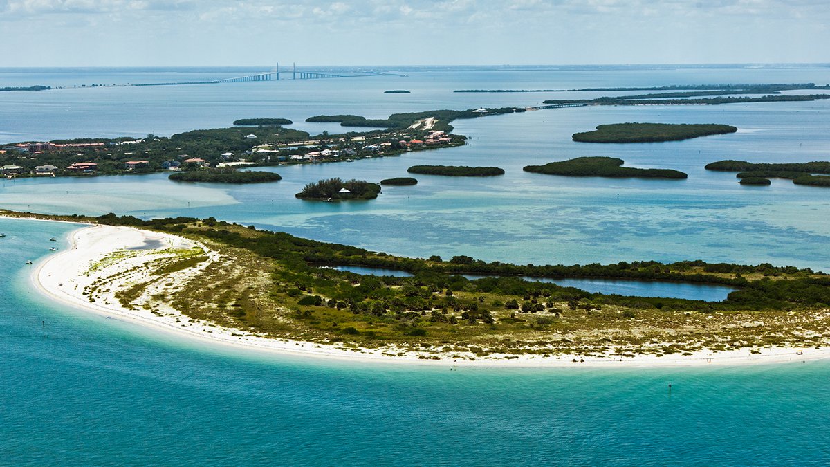 Aerial view of Tierra Verde and Fort de Soto