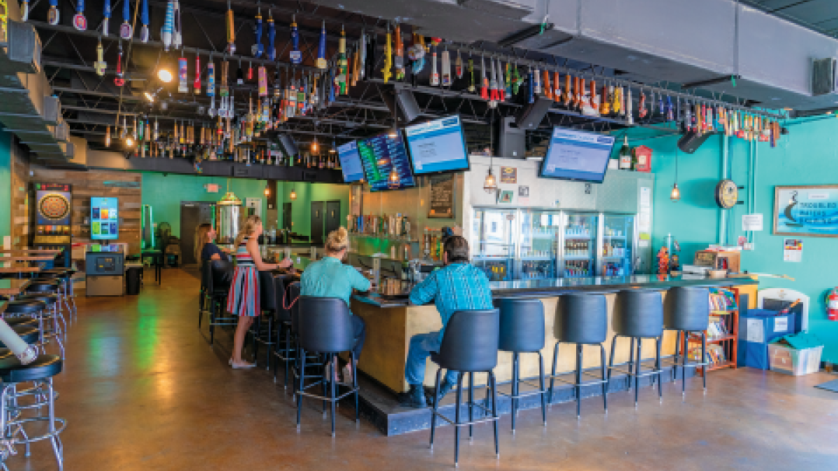 The interior view of Troubled Waters Brewing in Safety Harbor.