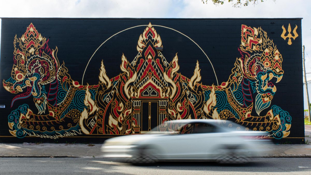 "Temple of Eternal Bliss" Mural by Pale Horse,  Warehouse Arts District