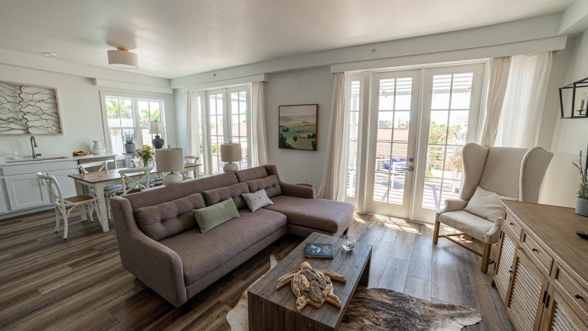 Photo of a relaxing suite inside The Berkeley Beach Club Hotel in St. Pete Beach.