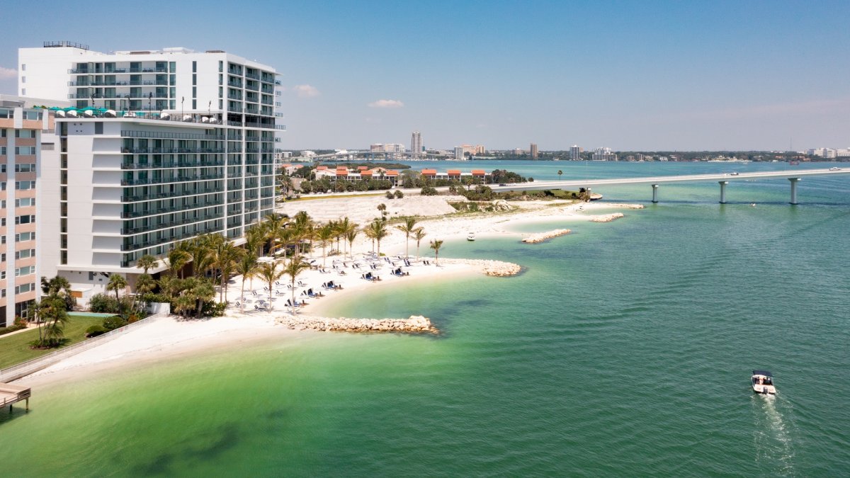 Hotel overlooking the waterfront