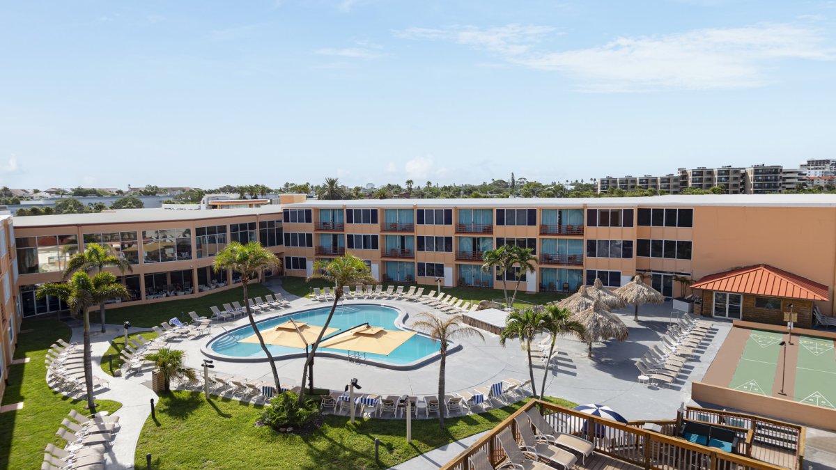 Dolphin Beach Resort_Aerial Pool View