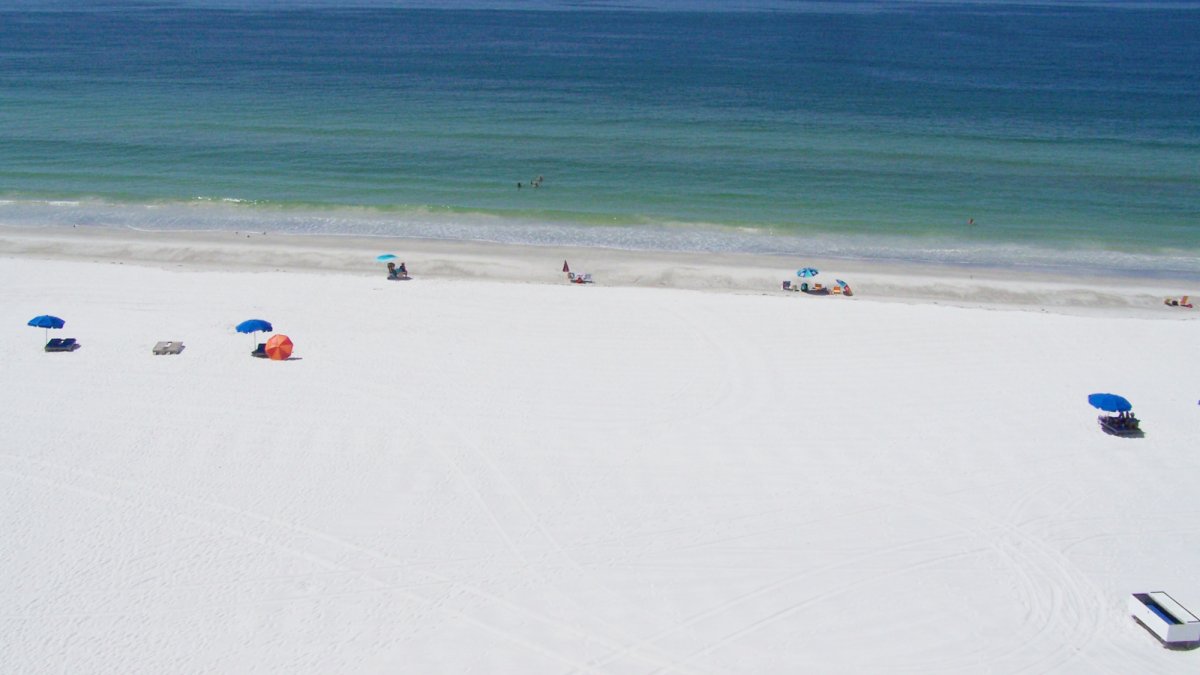 View of beach from Sea Breeze condo