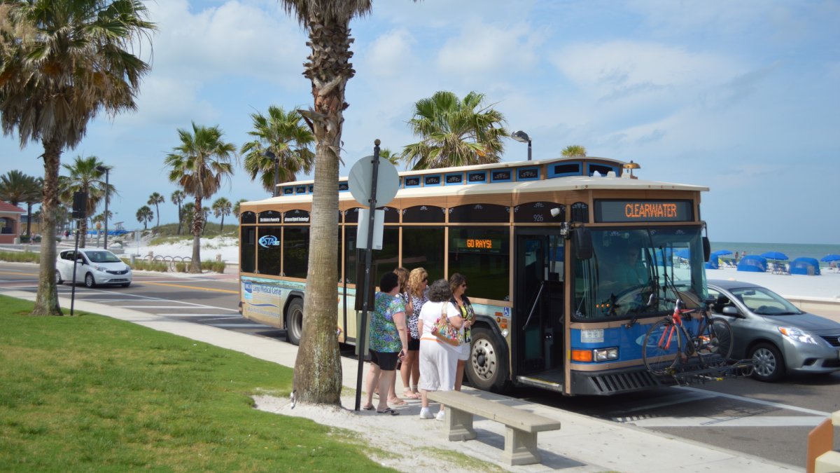 Suncoast Beach Trolley on Clearwater Beach