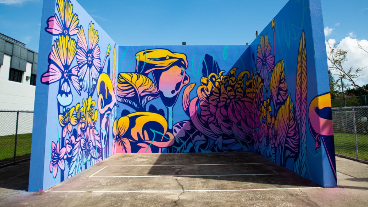 SHINE 2019 Mural by George Rose, Campbell Park