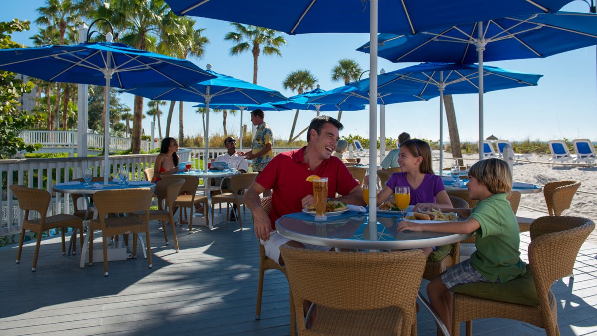 Dine beachfront at The Flying Bridge