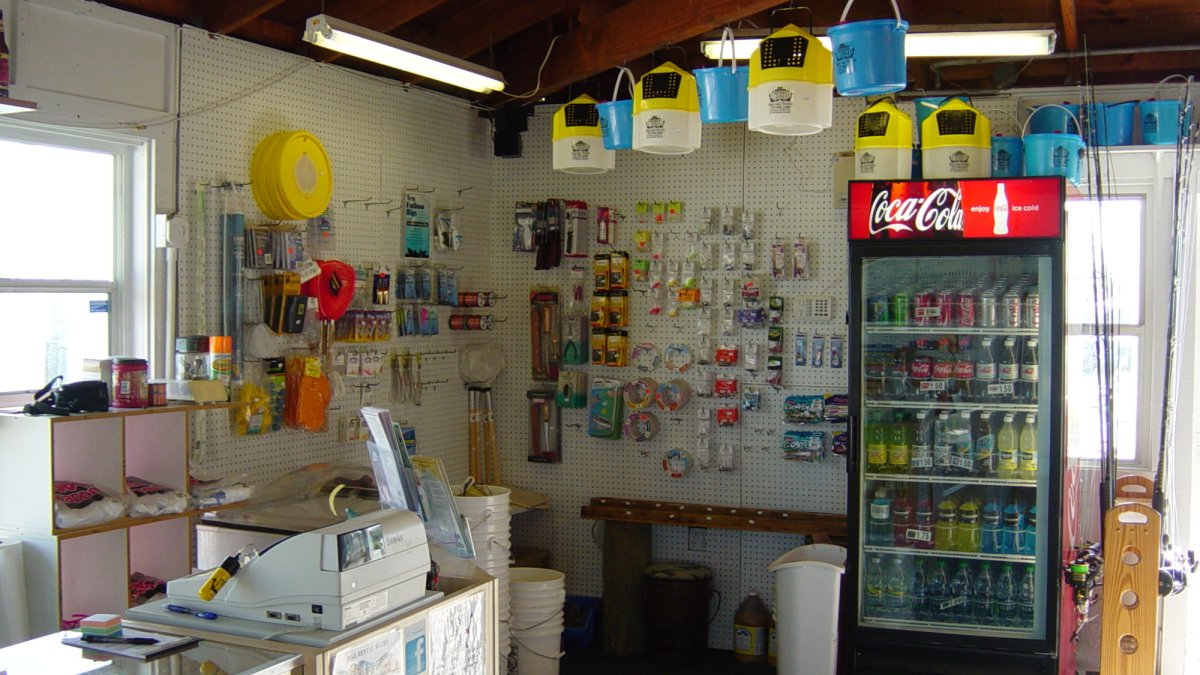 Inside of Bait and Tackle Shop