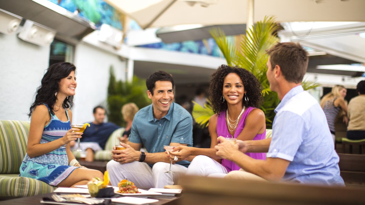 Enjoy live music on the outdoor patio at RumFish Grill